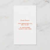 ウッド素朴ストライプシズワイルドフラワーフローラ 名刺 (裏面)