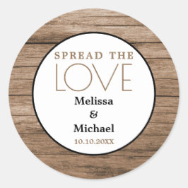 ウッド素朴スプレッドザラブ結婚式の引き出物 ラウンドシール