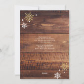 ウッド素朴スリーフォトコラージホリデーカード シーズンカード (裏面)