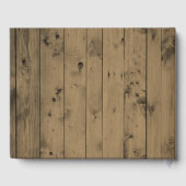 ウッド素朴ス結婚モノグラム | 植物性リース ゲストブック (裏面)