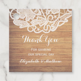 ウッド素朴ス結婚レースありがとう フェイバータグ