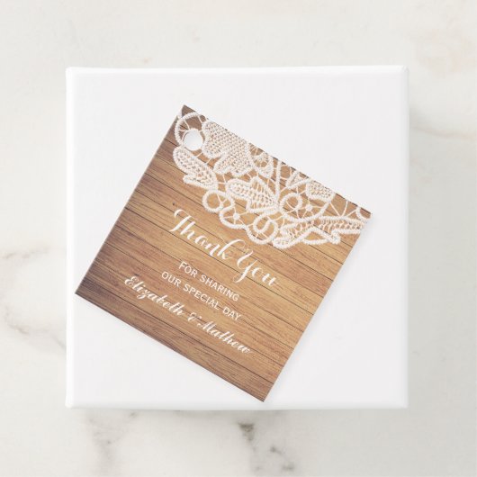 ウッド素朴ス結婚レースありがとう フェイバータグ (インサイチュ)