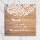 ウッド素朴ス結婚レースありがとう フェイバータグ (正面)