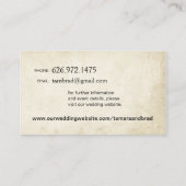 ウッド素朴ズ結婚ウェブサイト | 褐色がかった白 エンクロージャーカード (裏面)