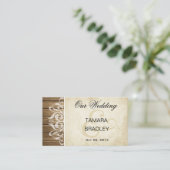 ウッド素朴ズ結婚ウェブサイト | 褐色がかった白 エンクロージャーカード (スタンド正面)