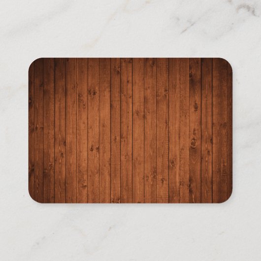 ウッド素朴ズ結婚ウェブサイトQRオーバーレイ写真 エンクロージャーカード (裏面)