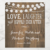 ウッド素朴ズ結婚婚約キュスチムワインラベル ワインラベル (シングルラベル)