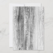 ウッド素朴タイポグラフィ結婚式招待状ブラック 招待状 (裏面)