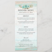 ウッド素朴ターコイズフローラカントリーシ結婚ック プログラム (正面)