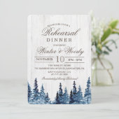 ウッド素朴ツリーリハーサルディナー招待状 招待状 (スタンド正面)