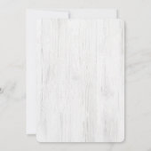 ウッド素朴ツリーリハーサルディナー招待状 招待状 (裏面)