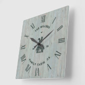 ウッド素朴テクスチャローマ数字ファームハウス3 スクエア壁時計 (傾斜)