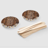 ウッド素朴デイジー結婚式 プログラムハンドファン ハンドファン (組立なし)