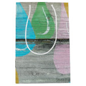 ウッド素朴デザイン ミディアムペーパーバッグ (正面)