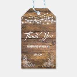 ウッド素朴トゥインクルライツフェイスバッグ ギフトタグ