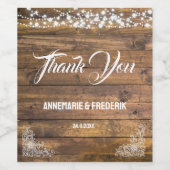 ウッド素朴トゥインクルライツフェイスバッグ ワインラベル (シングルラベル)