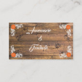 ウッド素朴トゥインクルライツレース結婚の座席表 プレイスカード (裏面)