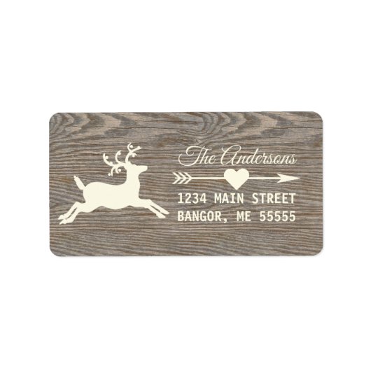 ウッド素朴トナディアホリデー差出人住所 ラベル (正面)