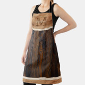 ウッド素朴トーンクラシックモノグラムエプロン エプロン (インサイチュ)