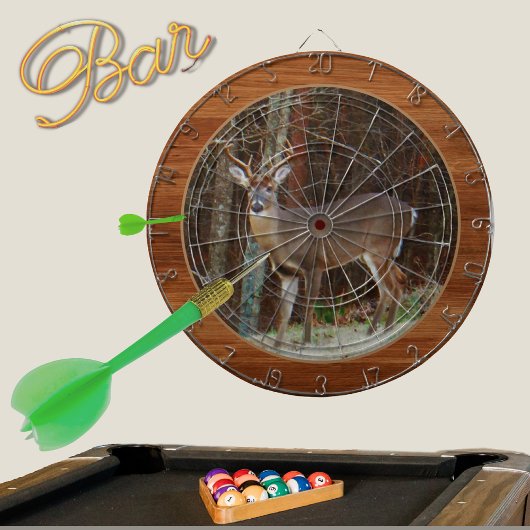 ウッド素朴トーンスタッグ/バックディアカモフラージュダル ダーツボード