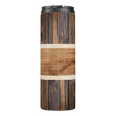 ウッド素朴トーンストライプブラウン タンブラー (裏面)