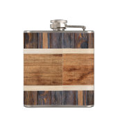 ウッド素朴トーンストライプブラウン フラスク (裏面)