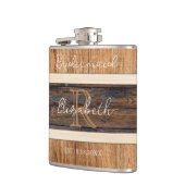 ウッド素朴トー結婚ンの花嫁 フラスク (左)