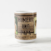 ウッド素朴ヌメロUNO PAPAフォトファーザーズの日 コーヒーマグカップ (中央)