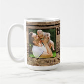 ウッド素朴ヌメロUNO PAPAフォトファーザーズの日 コーヒーマグカップ (左)