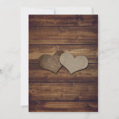 ウッド素朴ネイビーブルーサンフラワー結婚ズ 招待状 (裏面)