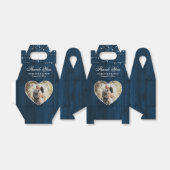 ウッド素朴ネイビー結婚ブルーの写真 フェイバーボックス (折り畳みなし)