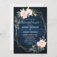 ウッド素朴ネイビー赤面幾何リハーサルディナー