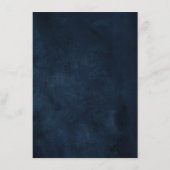 ウッド素朴ネイビー赤面幾何結婚詳細 エンクロージャーカード (裏面)