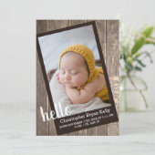 ウッド素朴ハロー誕生 案内状 (スタンド正面)