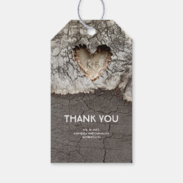 ウッド素朴ハートカントリー結婚ツズ ギフトタグ