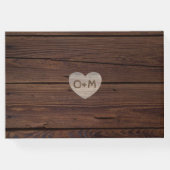 ウッド素朴ハートフォトコラージュニューライヴ結婚ェーズ ゲストブック (裏面)