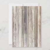 ウッド素朴ハートブライダルシャワー招待 招待状 (裏面)