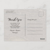 ウッド素朴ハート写真結婚の感謝 ポストカード (裏面)