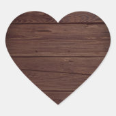 ウッド素朴ハート封筒用シール ハートシール (正面)