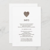 ウッド素朴ハート情報/詳細カード エンクロージャーカード (正面/裏面)