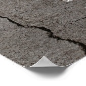 ウッド素朴ハート結婚のウェルカムサイン ポスター (角)