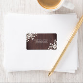 ウッド素朴バビーズブレスジプソフィラウェディングRSVP ラベル (インサイチュ)