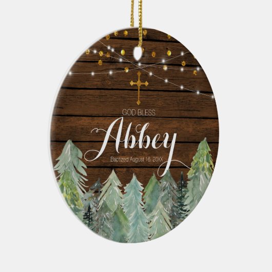 ウッド素朴バプテスマオーナメントゴッドブレスオーナメント セラミックオーナメント (右)
