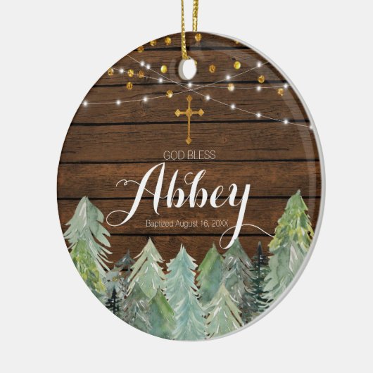 ウッド素朴バプテスマオーナメントゴッドブレスオーナメント セラミックオーナメント (左)