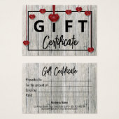 ウッド素朴バモダンレンティネスの日ハートギフトカード (正面&裏面)