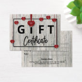 ウッド素朴バモダンレンティネスの日ハートギフトカード (デスク)