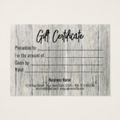 ウッド素朴バモダンレンティネスの日ハートギフトカード (裏面)