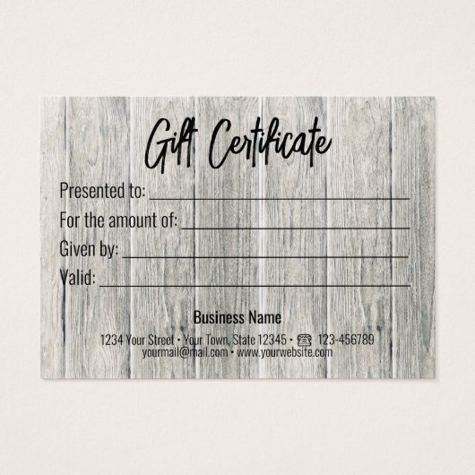 ウッド素朴バモダンレンティネスの日ハートギフトカード (裏面)