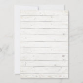 ウッド素朴バラゴールドフォイルフローラブライダルシャワー 招待状 (裏面)