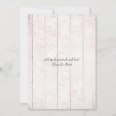 ウッド素朴バラレース結婚の写真ありがとう サンキューカード (裏面)